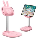 OATSBASF Cute Bunny Tablet Ständer für Schreibtisch, verstellbare Höhe Tablet Ständer Halter Dock kompatibel mit Tablet wie iPad Pro 9.7, 10.5, 12.9 Air Mini, Kindle, Nexus, Tab, E-Reader