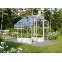 Vitavia Gewächshaus Saturn 6700 ESG, inkl. Fundament, Silber