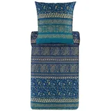 BASSETTI Bettwäsche Brenta 155 x 220 cm Satin Blau