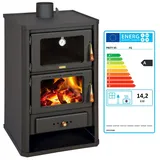 - Holzofen PRITY FG 14,2 kW mit Backofen Kaminofen Heizen Kochen