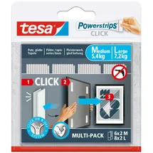 Tesa Klettband Powerstrips CLICK 28 St.