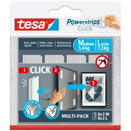 Tesa Klettband Powerstrips CLICK 28 St.