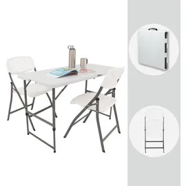 Trutzholm Campingtisch Set Klapptisch 120x60 cm Weiß