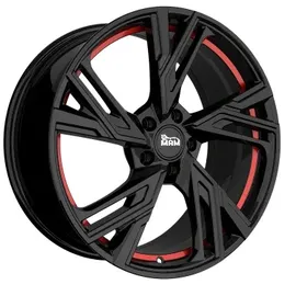mam wheels MAM Rs5 black painted red inside 7.5x17 ET35 - LK5/120 ML72.6 Alufelge schwarz