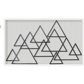 Art for the home Wandbild ART FOR THE HOME "Modern Geo", schwarz (farbe bild(er): schwarz), B:111cm H:64cm T:3cm Ø:3cm, Metall, Bilder, ration Metal Kunst Luxus Modern Dreiecke 1.11m x 64 cm