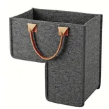 Treppenkorb Mit Leder Griffen Filz Stufenkorb Aufbewahrungskor 25x42x42cm Platzsparender Organizer L Form Treppentasche Und Cache Für Teppich Und Hartholzstufen Für Schmale Räume Schuhe Wäsche