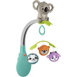 Fisher-Price 3 in 1 Mobil Koala Motiv für Kinderbetten Kinderwagen oder als Spielzeug für Babys ab der Geburt Hgb90
