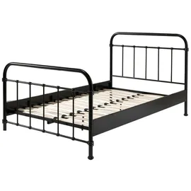 58 aufm Kessel METALLBETT Karlyn 210x111x129 aus Metall in Schwarz | Gr.: onesize