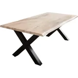Home affaire Esstisch Tristan, mit Baumkante weiß 240 cm x 77 cm x 100 cm