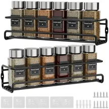 Priksia Gewürzregal Wand-Set 2er Organizer Metall
