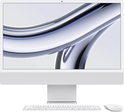 Apple iMac 24 Retina 4.5K (M3, 2023) 61cm (24 Zoll) Silber M3 8-Core CPU 8GB RAM 512GB SSD M3 10-Cor