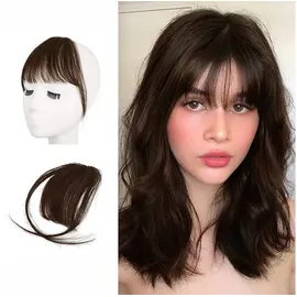 luxuskollektion BARSDAR Echthaar Clip in Pony - Braun Wispy Extensions
