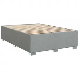 vidaXL Boxspringbett 140 x 200 cm Hellgrau