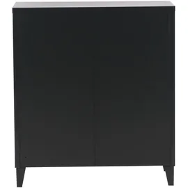 [en.casa] Oripää Aktenschrank 90 x 80 x 33 cm Schwarz