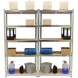 Baumarktplus Schwerlastregal verzinkt 180x90x40 je 5 Böden pro Regal 875 kg Traglast Regal Lagerregal Steckregal Werkstattregal
