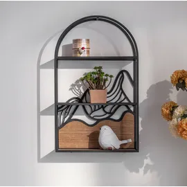 wall-art Hängeregal Holz Metall 0 x 0 x 0 cm Natur