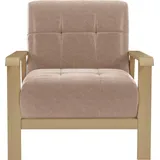 sit&more Sessel »Billund«, Armlehnen aus Buchenholz in natur, verschiedene Bezüge und Farben beige