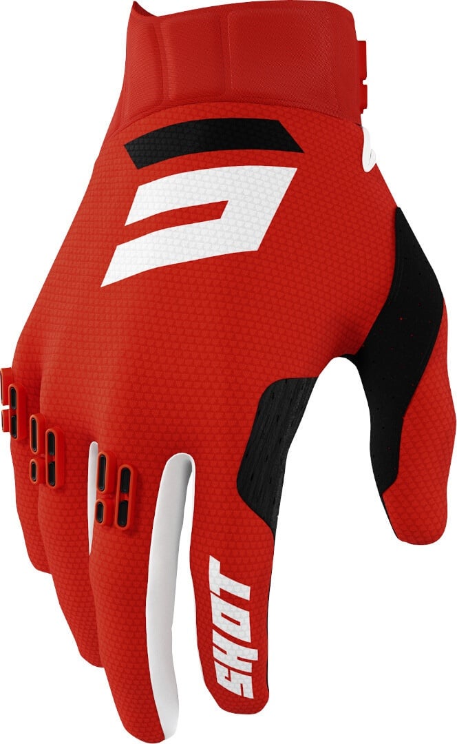 Shot Aerolite Gradient Motorcross handschoenen, zwart-wit-rood, 3XL