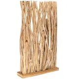 DESIGN DELIGHTS RAUMTEILER Beige, Holz, 80x130x20 cm, Wohnzimmer, Raumteiler & Paravents, Paravents