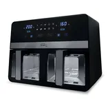 KOENIC KAF-TR 924224 B Doppel-Heißluftfritteuse 2400 Watt Schwarz/Silber