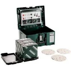 Metabo metaBOX Schleifmittel-Set "multi-hole", Ø 150 mm, Serie "professional", für Farbe, Lacke