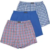 Normani Boxershorts kariert blau/rot/weiß M 3er Pack