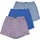 Normani Boxershorts kariert blau/rot/weiß M 3er Pack