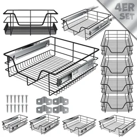 Kesser KESSER® Teleskopschublade Küchenschublade Küchenschrank ? Korbauszug ? Schrankauszug ? Vollauszug ? Schublade