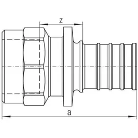 Rehau Übergang Rautitan Rxplus, 25mm x Rp 1/2", Rotguss