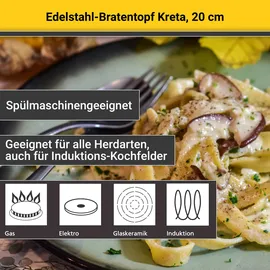 Krüger Kreta Bratentopf 20 cm rund