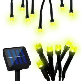 Lumiled Solar Lichterkette Solarlichterkette 7x LED Solarleuchte Solarbetriebene IP44 gelb–grün Glühwürmchen Lichterketten Garten Weihnachten