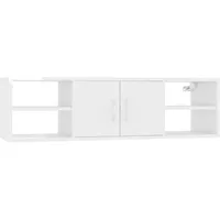 VidaXL Wandregal Hochglanz-Weiß 102x30x29 cm Holzwerkstoff