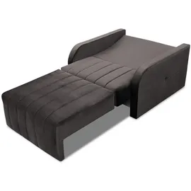e-meubles Möblo Schlafsessel Grau, Holz, 1-Sitzer, 101x90x104 cm, Wohnzimmer, Sessel, Schlafsessel
