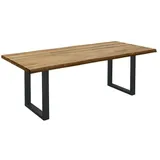 OUTLIV. Orlando Gartentisch 240x100cm Edelstahl/Teak Natur