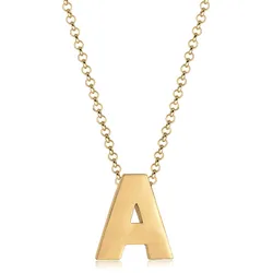Kette mit Anhänger »Buchstabe A Initialen 925 Sterling Silber«, 64717530-0 Gold ohne Stein