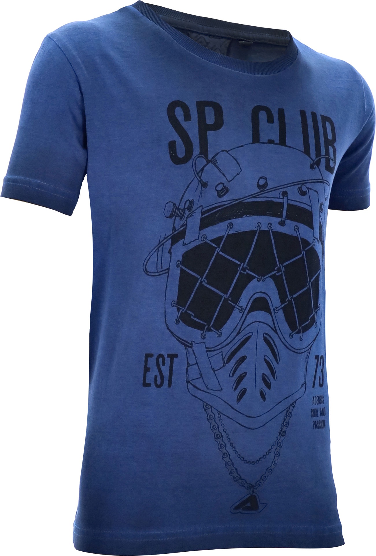 Acerbis SP Club Diver, t-shirt pour enfants - Bleu/Noir - XXL