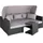 Tectake San Marino Polyrattan Lounge-Set schwarz
