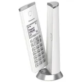 Panasonic Dect Vertical Duo Schnurloses Festnetztelefon - White / Silver