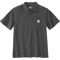CARHARTT Midweight Loose-Fit, Polo-Shirt grau,