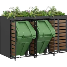 vidaXL Mülltonnenbox 2,04 x 1,22 m Anthrazit