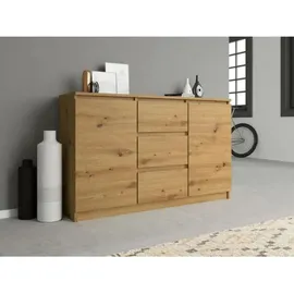 Top e shop Topeshop 2D3S ARTISAN, Eiche, 3 Schublade(n), Partikelbord, Einfarbig, Modern, Partikelbord - Braun