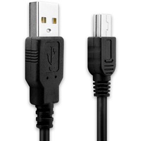 CELLONIC® USB Kabel 1m kompatibel mit Nintendo Wii U Pro Controller Ladekabel Mini USB auf USB A 2.0 Datenkabel 2A schwarz PVC