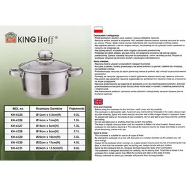 Kinghoff Kochtopf 24 cm rund