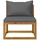 vidaXL 3-Sitzer-Gartensofa mit Auflage Akazie Massivholz