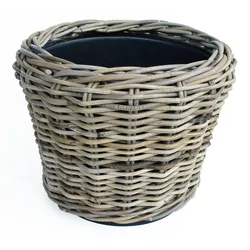 Pflanzkorb Sylter Korb Blumenkorb 43x33cm Rattan Garten Drypot Natur