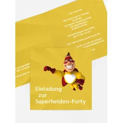 Einladungskarten Kindergeburtstag selbst gestalten mit Spruch und Fotos im Onlinedesigner bei Meine-Kartenmanufaktur.de