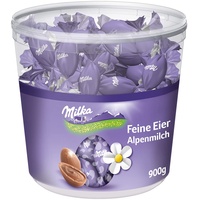 Milka Feine Eier Alpenmilch 1 x 900g I Osterschokolade Großpackung I für das Osternest und zum Verstecken I Süßigkeiten zu Ostern aus 100% Alpenmilch Schokolade