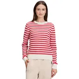 Betty & Co Strickpullover mit Struktur Rot/Weiß 36
