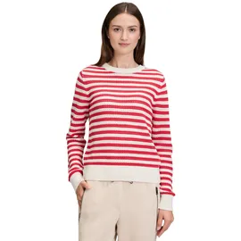 Betty & Co Strickpullover mit Struktur Rot/Weiß 36