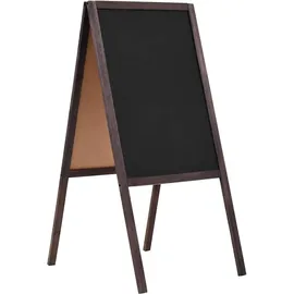 vidaXL Kreidetafel, doppelseitig, Zedernholz, freistehend